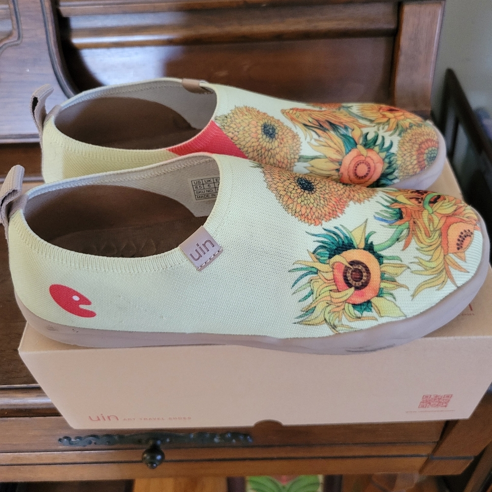 UIN Sunflower Canvas Slip-Ons - Yellow and Orange - Picture 3 of 7
